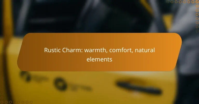 Rustic Charm: warmth, comfort, natural elements