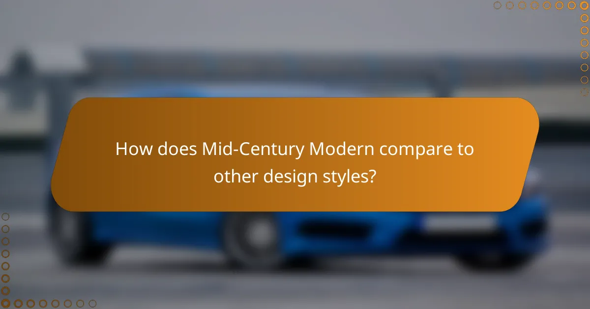 How does Mid-Century Modern compare to other design styles?