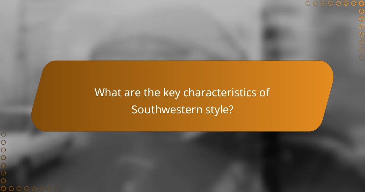 What are the key characteristics of Southwestern style?